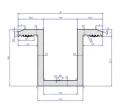 Mittlere Klemmhalterung L50 H25 mit Erdungspin PV-04-19 (2)
