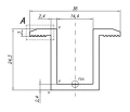 Zentralklemme - Loch M8 - Aluminium 6060 - H24 Eloxiert PV-04-02 (3)