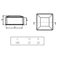 Kappe Abdeckung Pfostenkappe für Zaunpfosten 100x100 Graphit 000-133 (2)