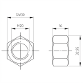 Sechskantmutter M20 DIN 934 A4-80 000-074 (3)