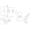 Endklemme 35mm mit Schraube und Einsatz - Schwarz lackiert PV-03-25 (2)