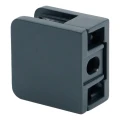 Glashalter 45x45x26 mm Anthrazit Glas 6-10,76 mm Zamak Flachsystem lackiert 000-269 (2)