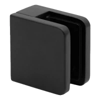 Punkthalter für Glas 45x45x26 mm, schwarz, Glas 6-10,76 mm, Zamak, flaches System, lackiert