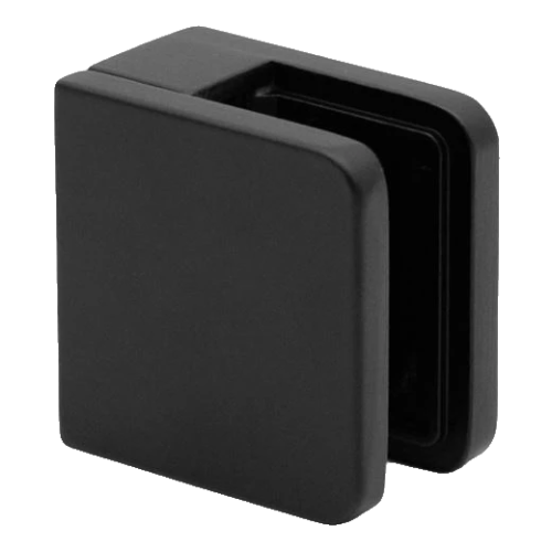 Punkthalter für Glas 45x45x26 mm, schwarz, Glas 6-10,76 mm, Zamak, flaches System, lackiert 000-286 (1)