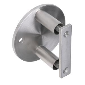 Seitliche Pfostenbefestigung fi 42,4 mm für Rohr fi 100 mm AISI 304 Satin