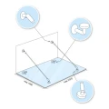 Glasüberdachungssystem M10 3-teiliger Abspanner fi 10 mm Glas 8-17,52 mm AISI 304 Satin 000-261 (4)