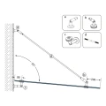 Glasüberdachungssystem M10 3-teiliger Abspanner fi 10 mm Glas 8-17,52 mm AISI 304 Satin 000-261 (5)