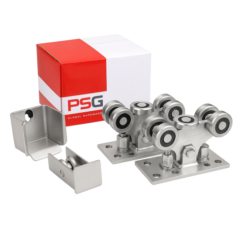 Laufwagen-Set mit 5 Rollen für freitragende Schiebetore mit Zubehör 000-309 (1)