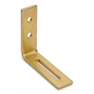 Winkelverbinder mit Regulierung KR 1 75x65x20x3,0 galvanisch verzinkt gold