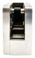 Glashalter 45x45x26 mm mit Pin-Träger Glas 6–10,76 mm AISI 304 Flachsystem Satin 000-268 (2)