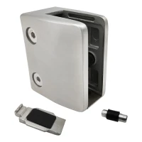 Glashalter 12-17,52 mm Konsole und Pin 65x55x37 mm AISI 304 Flachsystem Satine