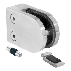 Glashalter 6-12,76 mm 63x45x30 mm Konsole und Pin AISI 304 Flachsystem Satin