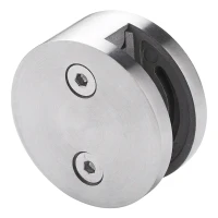 Glashalter 8-12,76 mm einseitig fi 60 mm AISI 304 Flachsystem Satin