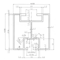 Aluminiumprofil 40x40mm 10cm für Hammerkopfschrauben eloxiert PV-01-12-AN (3)