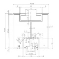 Aluminiumprofil 221cm 40x40mm für Hammerschrauben eloxiert PV-01-08-AN (3)