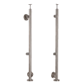Endpfosten links ø42,4x1230mm AISI304 Seitenbefestigung satiniert 000-525 (1)