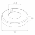Eckpfosten für Balustrade für Glas ø 42,4x1060/1102,4mm 4 Halterungen geschliffen 000-559 (4)