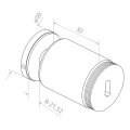 Punkthalter für Glas 10,38-17,52mm Ø 50/30/m10x40 AISI304 flaches System gold 000-565 (2)