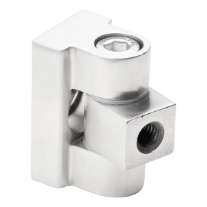 Scharnier 180° für Glashalterung 45 x 45 x 26 mm flaches System AISI304, satiniert