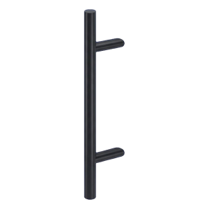 PINOX Türgriff einseitig rund ø32 mm schwarz – 300 mm, Befestigung 45°