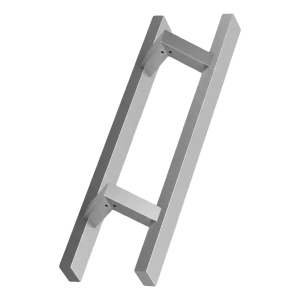 PINOX – beidseitiger rechteckiger Türgriff 40×20/300 mm Edelstahl satiniert (45°)