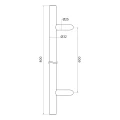 Türgriff einseitig rund 32×800 mm – Edelstahl AISI 304, satiniert, Befestigung 45° 000-723 (4)