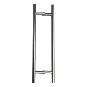 Doppelseitiger runder Tür-Stoßgriff 45° AISI 304 satiniert 32×1400 mm