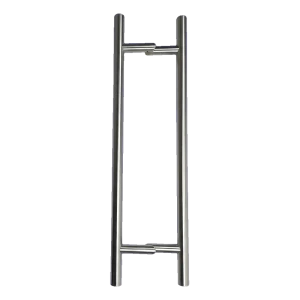 Doppelseitiger runder Türgriff AISI 304, Ø32×800 mm satiniert 45°