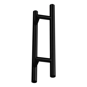 PINOX – beidseitiger runder Türgriff Ø 32 schwarz satiniert 200×300 mm
