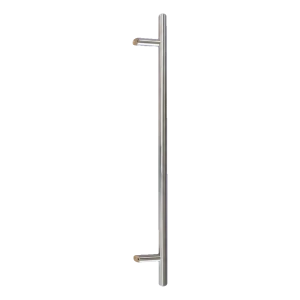 Stoßgriff Tür einseitig rund 45° Edelstahl AISI 304 satiniert 32×1000 mm