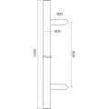 Türgriff-Stützgriff einseitig rund 45° Edelstahl AISI 304 satiniert 32×1000 mm 000-752 (4)