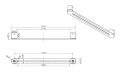 PSG Türgriff zweiseitig rechteckig 90° Stahl schwarz 40×450 mm 000-768 (7)