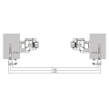 Kozza KB5000 – kompletter französischer Aluminiumbalkon H1100 mm, Glas 16–17,52 mm, matte Eloxierung 000-851 (7)