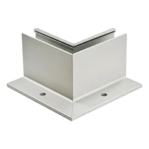 Innen-L-Eckprofil aus Aluminium für vollverglaste Geländer 230×120×95 mm