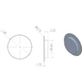 Kozza – Aluminium-Abschlusskappe für Glasgeländer-Profile KE 120 seitliche Befestigung 000-849 (3)
