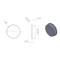 Kozza – Aluminium-Endkappe für Vollglas-Geländerprofile KE 105 schwarz 000-848 (3)