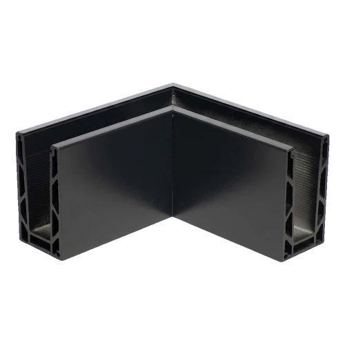 Kozza KE 100 – U-Profil Innenecke 90° für Vollglas-Balustrade, dunkelgrau 000-855 (1)