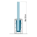 Kozza KE 100 – U-Profil für Vollglas-Geländer 5000 mm schwarz, Befestigung von oben 000-861 (2)