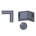 Kozza KE 120 – U-Profil Innenecke 90° für Ganzglas-Geländer, seitliche Befestigung 000-873 (2)