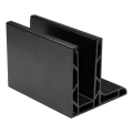 Kozza KE 105 – Aluminium-L-Profil für Vollglasgeländer 5000 mm schwarz 000-872 (1)