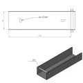 U-Profil Verbinder Halter für Sockelplatte 200x50 Verzinkt GPV-700-34 (3)