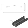 U-Profil Verbinder Halter für Sockelplatte 250x55 Grün GPV-700-43 (3)