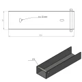 U-Profil Verbinder Halter für Sockelplatte 300x55 Braun GPV-700-50 (3)