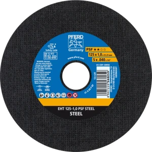 PFERD EHT 125-1.0 PSF Steel – Trennscheibe für Stahl 125 x 1,0 mm - Verpackung 25 Stück