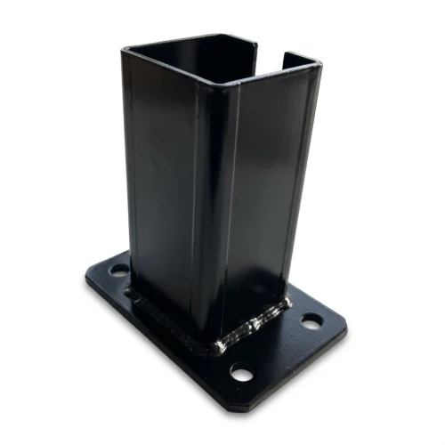 Grundplatte für Zaunpfosten 80x80 mm 8 mm schwarz 000-786 (1)