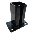Grundplatte für Zaunpfosten 80x80 mm 8 mm schwarz 000-786 (2)