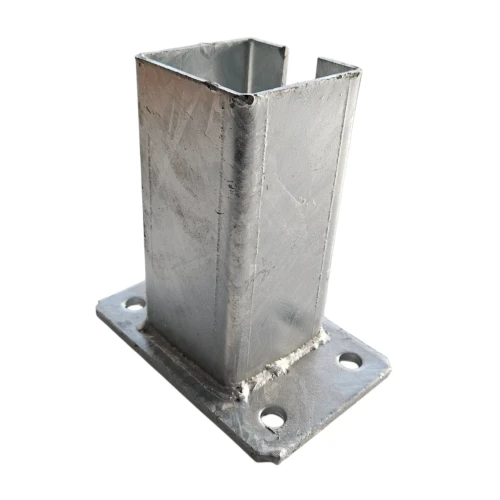 Grundplatte für Zaunpfosten 80x80 mm 8 mm verzinkt 000-785 (1)