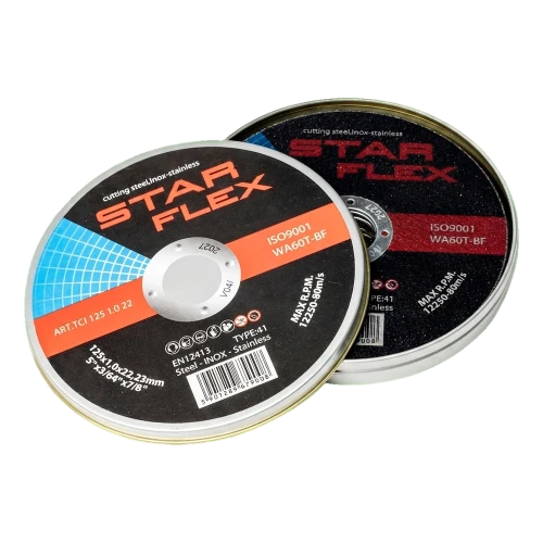 Starflex – Trennscheiben-Set für Stahl und Inox 125×1,0 mm (10 Stk.) 000-950 (1)