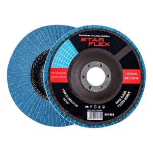 Star Flex – abgewinkelte Fächerscheibe T29 125 mm Zirkonoxid Z120 INOX