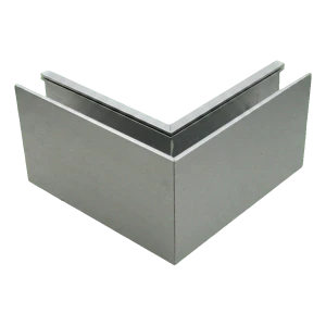 PSG Profil U Außenecke für rahmenlose Glasgeländer 200×120×45 mm – Aluminium satiniert